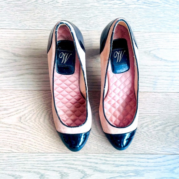 ZARA | 37 | Blush Pink and Black High Heels shoes - Picture 2 of 6